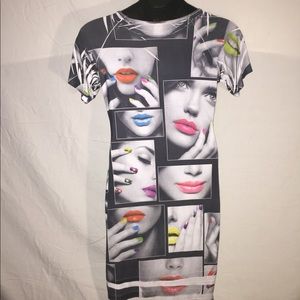 Face Print Dress